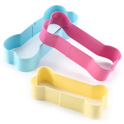 Colorful Stainless Steel Dog Bone Biscuit Mold
