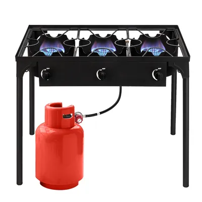 Rectangular Three Eyed Four Legged Gas Burner