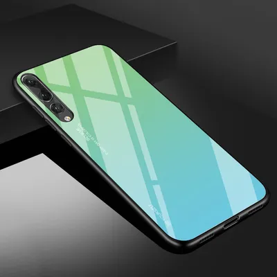 Compatible with Apple , Gradient Color Glass Shell Anti-drop Cover