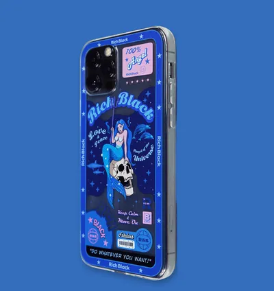 Blue Ocean Mermaid Ji Silicone Phone Case