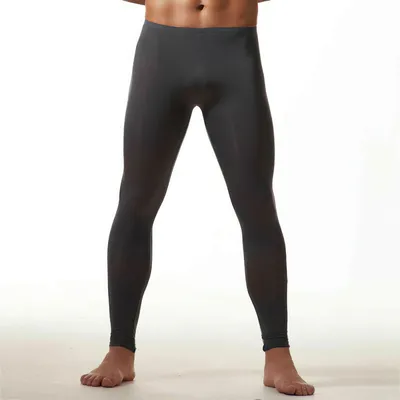 Men's Fashion Casual Warm Solid Color Leggings