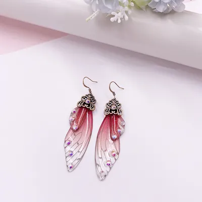 Fashion Butterfly Wings Bridal Earrings Women