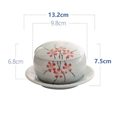 Ceramic Underglaze Color Hand-painted Tableware With Cover And Bottom Support