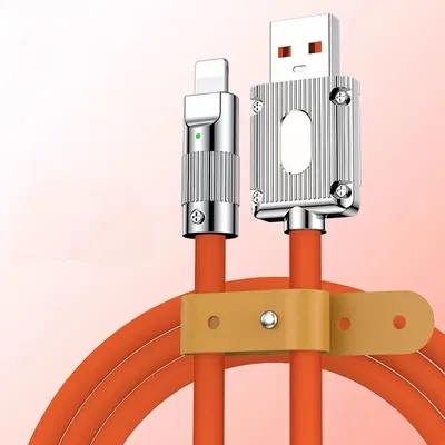 Metal Head Type-c Bold Charging Cable Liquid Silicone