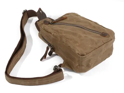 Multifunctional male mini canvas chest bag