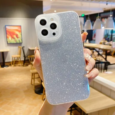 Glitter Plating Straight Edge Phone Case