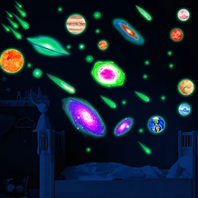 Luminous Stickers Color Milky Way Galaxy Self-adhesive Fluorescent