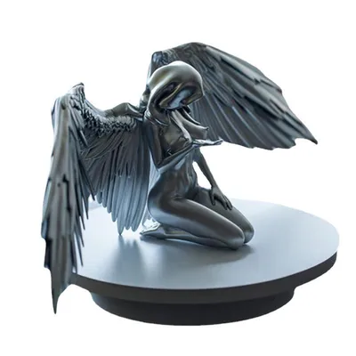 Silver Angel Wings Resin Craft Desktop Ornaments