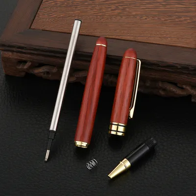 Red Wood Student office Supplies Fountain pen