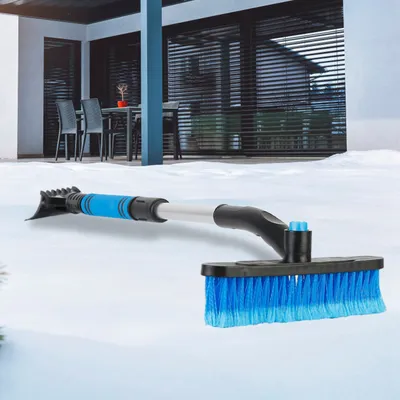 3 Color Options -- 1Pc 3 In 1 Windshield Ice Scraper Extendable Car Snow Removal Tool Telescoping Car Broom Snow Shovel Automobile Frost Removal