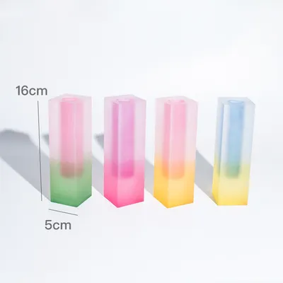 Creative Minimalist Ins Acrylic Square Column Vase Craft Gift