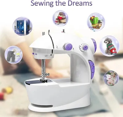 Portable Mini Electric Sewing Machine Multifunctional Desktop Tailor Home Use