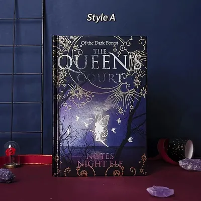 Retro Luminous A5 Notebooks Night Elves,Hardcover Fluorescence Full Color Illustrated Notepad,128 Sheets Book,Office Study Diary