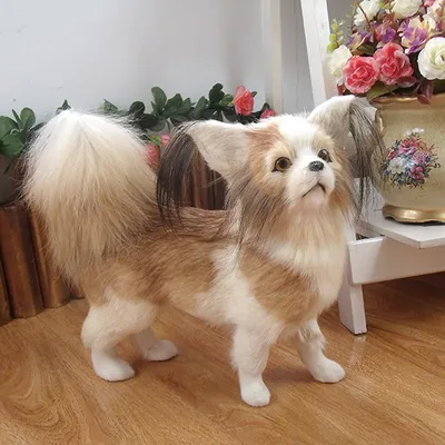 Animal Model Fur Craft Gift Static Ornament Dog Model