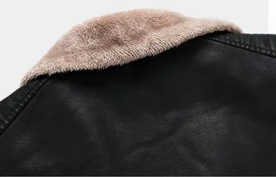 Men's Fur Leather Motorcycle Leather Casual PU