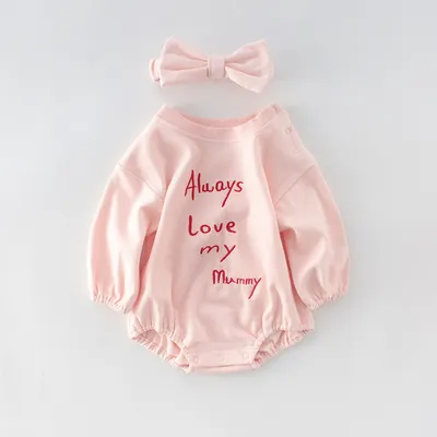 Enriched Baby Joined-up Fart Cute Embroidered Crawling Suit
