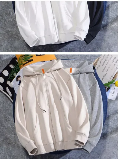 Solid Color Cashmere Cardigan Jacket For Men