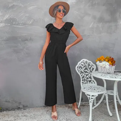 European And American Women's Fashion Slim Waist Jumpsuit