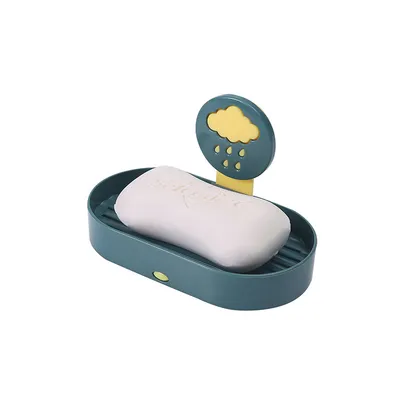 Household Wall-Mounted Drain Double-Layer Soap Box
