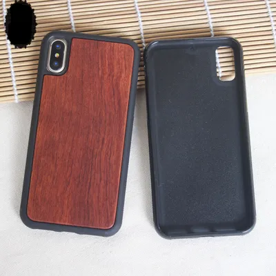 Grooved TPU Wooden Phone Case Cover