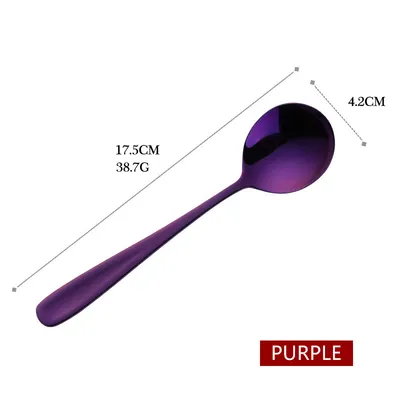 Round Spoon Creative Cute 304 Stainless Steel Long Handle Watermelon Spoon