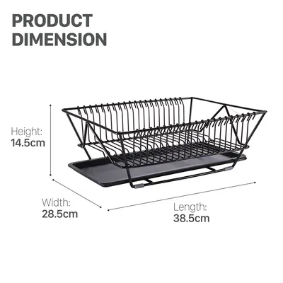 Wrought Iron Tableware Drain Rack Dish Rack Multifunctional Storage With Tray Rack