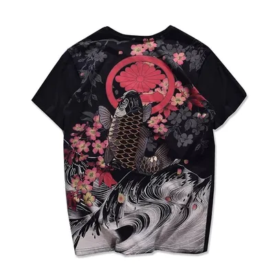 Flying Dragon Cherry Blossom Yokosuka Embroidery Double-sided Carp Personality Jacket