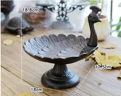 Vintage Creative Cast Iron Craft Decorative Dried Fruit Plate