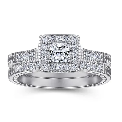S925 Silver Ring Women's Fashion Original Design Square Diamond