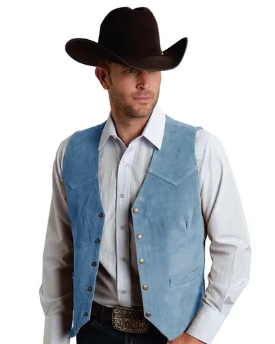 Men's Suit Suede Wedding Groom Groomsman Vest