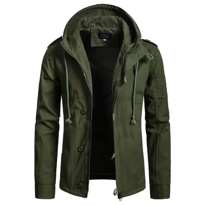 European and American youth casual hooded cardigan jacket