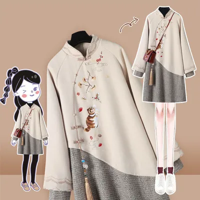 Dress Women Autumn And Winter Chinese Style Hanfu Cheongsam