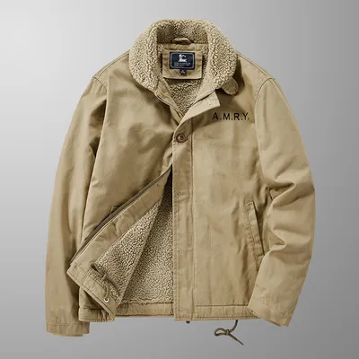 Men's Cotton-padded Jacket Lamb Cashmere Jacket