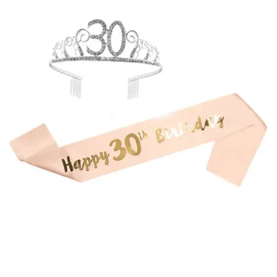 Birthday Party Single Layer Bronzing Shoulder Strap Etiquette Strap