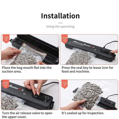 Sealing Machine And 60 Food Storage Bags Set