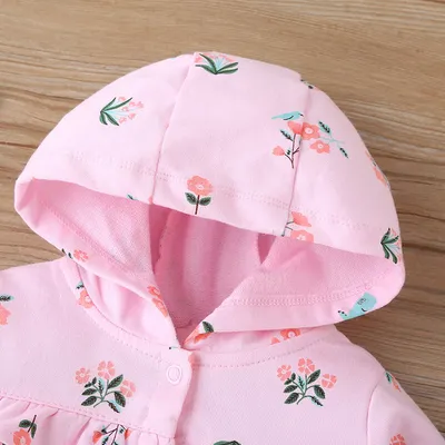 Cartoon Three-Piece Suit Baby Print Coat Romper Suit