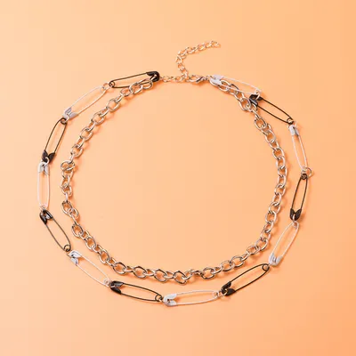Simple And Simple Double-layer Metal Chain Necklace