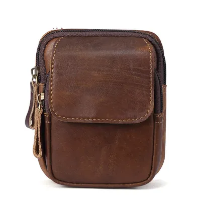 Retro fashion leather men's Fanny packs