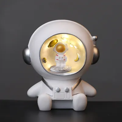 Cartoon Cute Spaceman Bedroom Table Decorations Small Ornaments