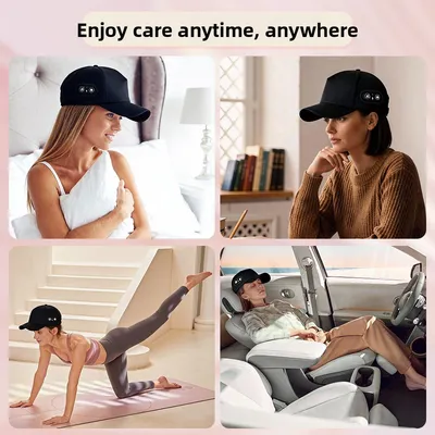 LED Red Light Hair Therapy Cap, Hot Compress Hair Care Device, Infrared Hair Care Cap