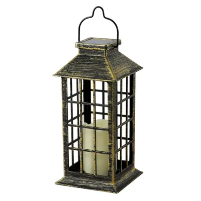 Plastic Craft Solar Wind Lantern Hollow Palace Lantern