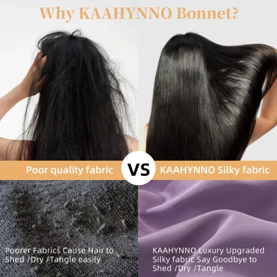 Silk Bonnet For Sleeping Women, Satin Hair Bonnet For Sleeping For Wavy Curly Natural Hair Women Men - Red