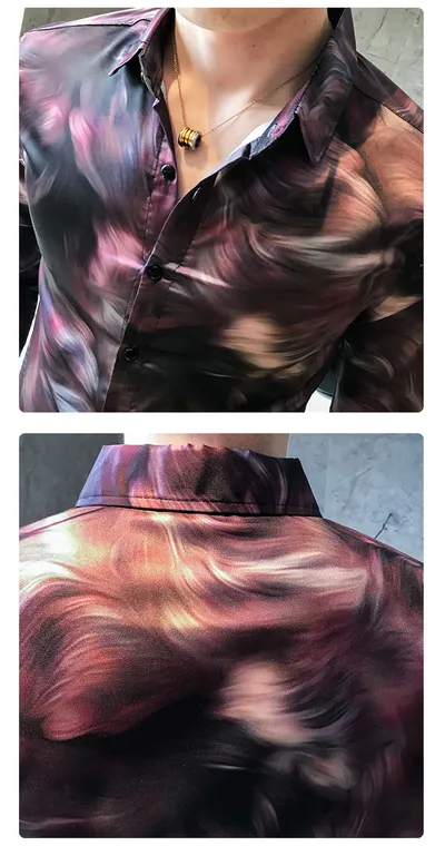 Shirt Style Male Hair Stylist Camouflage Casual Cardigan Trend