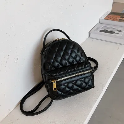 Women's  Korean Style Embroidered Line Rhombus Bag