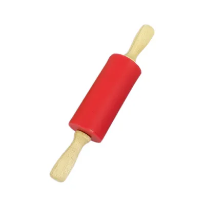 Silicone wooden handle rolling pin
