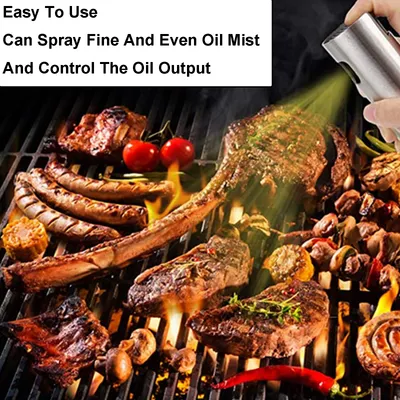 1 00ml Oil Sprayer For Cooking Portable Versatile Stainless Steel Olive Oil Spray Bottle Used For Salad Making Grilling Kitchen