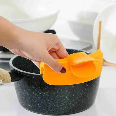 Silicone Anti-spill Duckbill Drain Pans Leak-proof Pot With Round Mouth Edge Liquid Deflector Funnel Soup Diversion Kitchen Tool