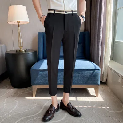 Men's Slim Pencil Pants Thin Casual Boys