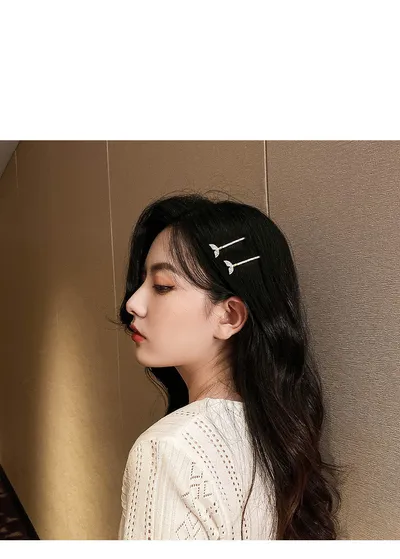 Ladies hairpin mermaid diamond hair clip word clip