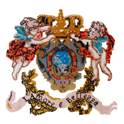 Fashion Brand Angel Crown Badges Embroidery Applique Cross stitch Patches for Garment Decorated Sewing Supplies A64